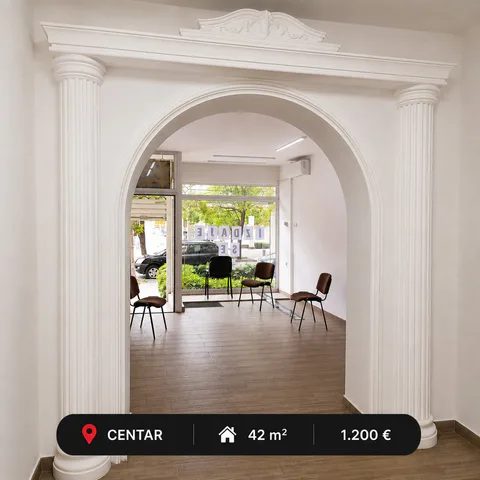 🏢 Izdaje se poslovni prostor *** 📍 Centar, Podgorica 📐 42 m² 🏢 Visoko prizemlje 💶 1.200 € - slika 3