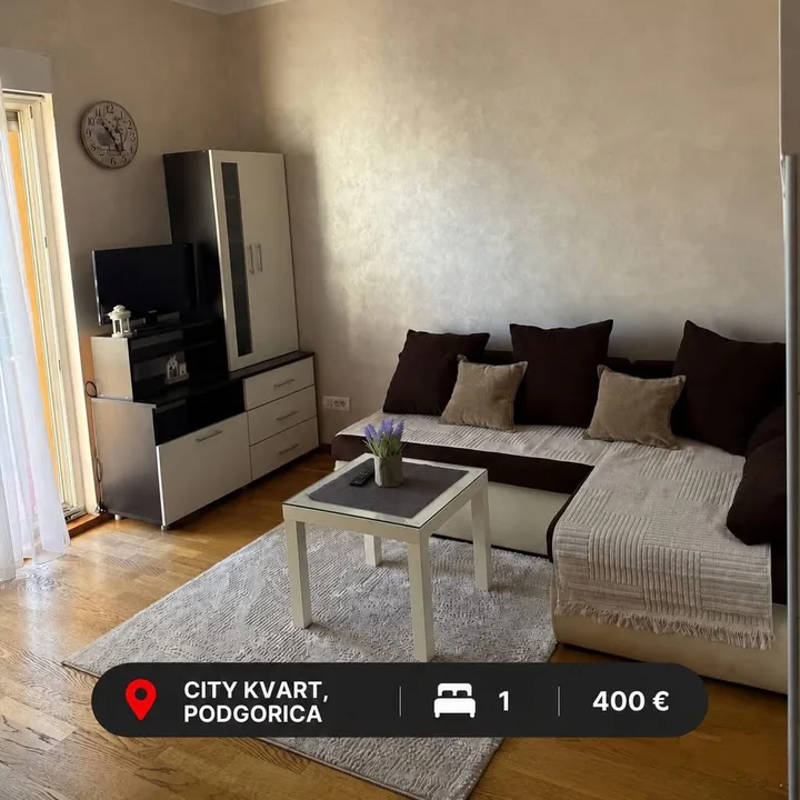 IZDAJE SE NAMJEŠTENA GARSONJERA – CITY KVART, PODGORICA *** - slika 2